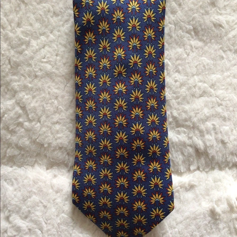 Hermes Authentic 100% Silk Soie Mens Tie Made in France 7398 PA - Picture 8 of 12